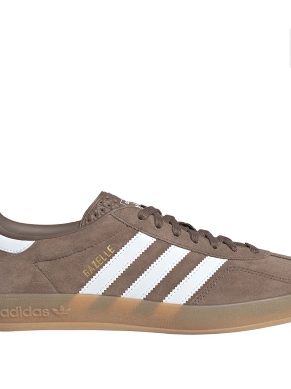 adidas Gazelle Brown Suede Sneakers with White Stripes
